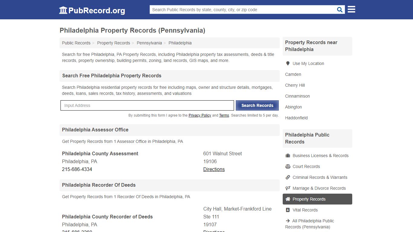Philadelphia Property Records (Pennsylvania) - Free Public Records Search